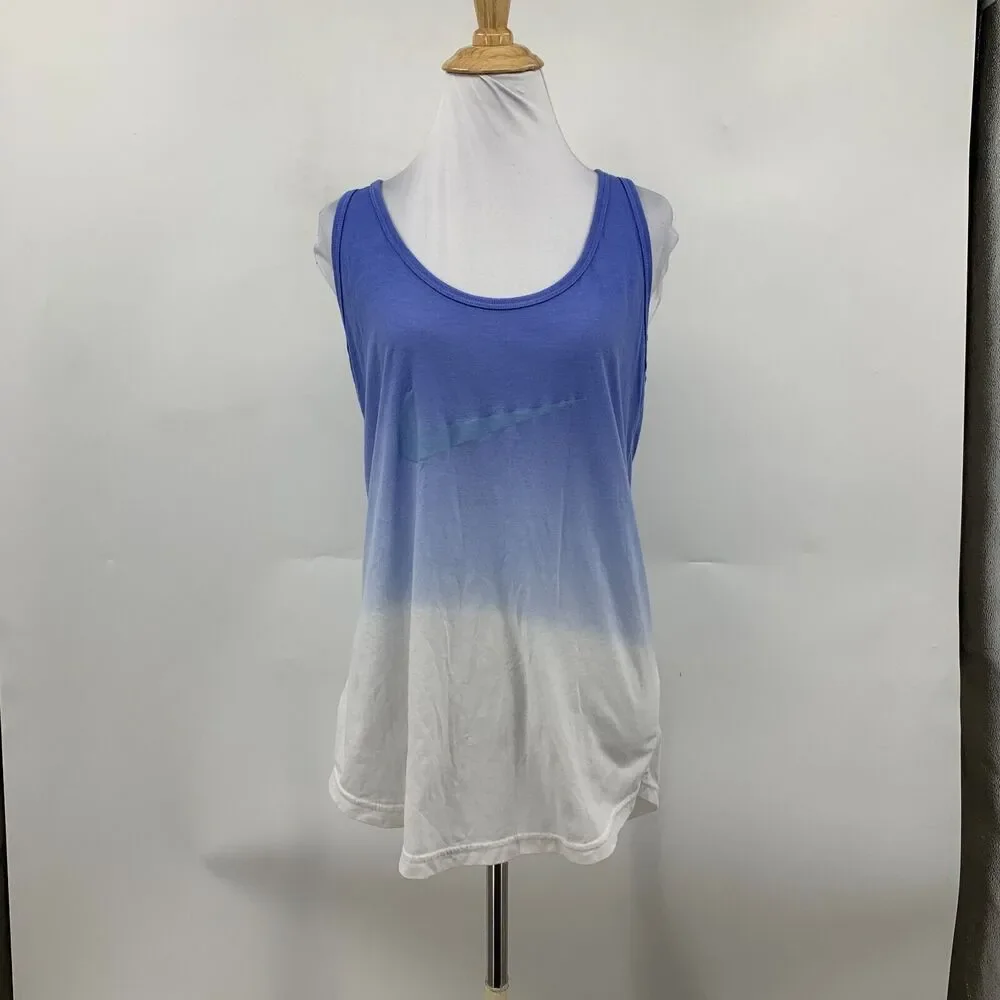 Nike Slim Fit Ombre Racerback Tank Top Womens M Medium Multi Sleeveless Athletic